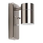 ValueLights Barrow Silver Outdoor Wall Downlight with Dusk till Dawn Sensor