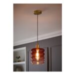 ValueLights Giselle Berry Stacked Brushed Gold Ceiling Light