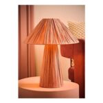 ValueLights Kaiya Pink Paper Woven Table Lamp