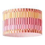 ValueLights Rae Multicolour Stripe Pleated Lamp Shade – Small
