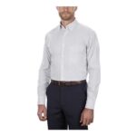 Van Heusen Mens Dress Shirt, Regular Fit Pinpoint Stripe Grey