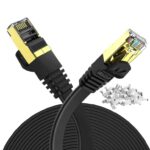 Veetop 30m/98ft Flat CAT7 High Speed 10Gbps RJ45 Cat 7 Ethernet cable Sold by SMAVA / FBA