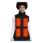 Venustas Womens Recycled Fleece Heated Vest with 7.4V Battery Pack