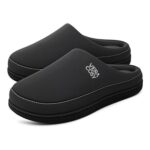 VeraCosy Mens Moccasin Memory Foam Slippers Light Grey 6-7 UK