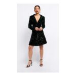 Veronica Green Sequin Velvet Mini Dress