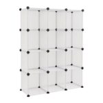 Versatile Storage Cube Organiser – 12 Cubes – Transparent