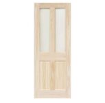 Victorian 2-Clear Light Solid Pine Internal Door (£89.09 Each When Buying 3)