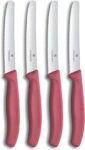 Victorinox Swiss Classic Breakfast Knife, Bread Knife, 4-Piece Set, Sharp Blade, Serrated Edge, 11 cm, Stainless Steel