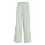 Vila Wide-Leg Trousers, High Waist, Silt Green, Size 34