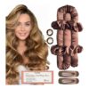 VivaSmile Heatless Hair Curler Set for Overnight Curls, Brown