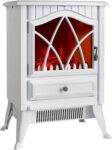 VonHaus Electric Log Burner 1800W 2 Heat Settings White