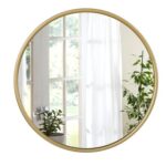 WOLTU round Wall Mirror – Golden 60cm