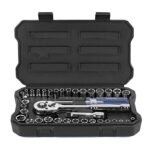 WORKPRO 39-Piece Socket Set, 1/4 & 3/8 Drive, Ratchet Wrench Set Metric & SAE, Cr-V Steel, Quick Release Ratchet – Big Prime. Deal
