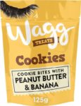 Wagg Cookie Bites Peanut Butter & Banana Dog Treats 125g (Pack of 7) (£3.65 / £3.45 max S&S)