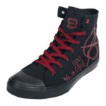 Walk the Line High-Top Trainers Black by RED by EMP