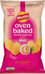 Walkers Baked Prawn Cocktail Snacks Crisps 6 x 22g