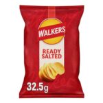 Walkers Ready Salted Crisps 32.5g – Case of 32