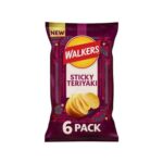 Walkers Sticky Teriyaki Flavour Crisps 6x 25g Packs