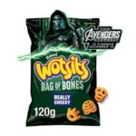 Walkers Wotsits 120g Bag of Bones Cheese Corn Puffs Sharing Snacks