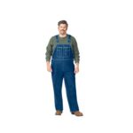 Walls Mens Big Smith Rigid Bib Overall, Stonewashed Denim, 36W-28L