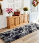 Washable Rugs Living Room 80 x 150cm Dark Grey