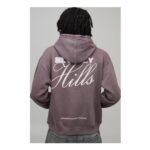 Washed Chocolate Oversized Beverly Hills Puff Print Hoodie