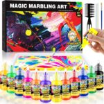 Water Marble Painting Kit, Arts and Crafts for Kids, Birthday Gifts for Girls Boys Age 3, Toys for Kids Age 8-13, 5-7 Years, 3-6 Years,