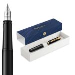 Waterman Impression Fountain Pen, Fine Nib, Black Lacquer with Gold-Coated Trim