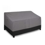 Waterproof Outdoor Couch Cover, 3-Seater, Windproof, 88×32.5×33 In, Gray/Black