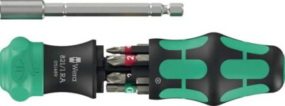WeRA Kraftform Kompakt 28 RA 1, 6PC Ratchet Screwdriver – 05051519001
