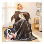 Wearable Heated Blanket with Foot Pocket and Sleeves