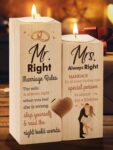 Wedding Gifts for Bride and Groom, Engagement Gifts Heart Shaped Candle