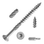 Wensilon 304 Stainless Deck Screws, 2-1/2, 1340pcs, Bronze, T25