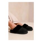 Wheres That from Comfort Trim Mule Slipper – Black