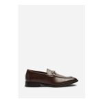 Wheres That from Declan Dark Brown Pointed Toe Slip on Buckle Loafer