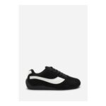 Wheres That from Ulani Black Low-Top Lace-up Trainer 3