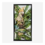 White Parrot Paper Art Wall Art 100x50cm