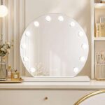 White Round LED Hollywood vanity Frameless Mirror (H)47cm (W)50cm Free C&C Only In Limited Locations
