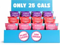 Wibble Jelly Pots, Mixed,12 Pack, Plant Based, 25 Cals, Low Calorie, Low Sugar, Vegan, Vegetarian, Jello, Strawberry, Raspberry, Forest Fruits