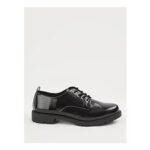Wide Fit Black Polished Lace up Formal Shoes