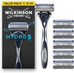 Wilkinson Sword Hydro 5 Razors Value Pack – Razor Handle Plus 6 Blade Refills