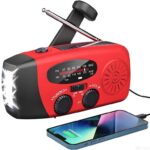 Wind Up Solar Hand Crank AM/FM Emergency Radio 2000mAh Rechargeable Power Bank. SB ZhenJUJU/FBA
