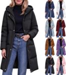 Winter Coats for Women UK Longline Puffer Coat Zip Hood Padded Coat