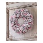Winter Sparkle Pink Christmas Door Wreath