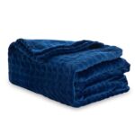 Winthome Soft Throw Blanket Warm Fleece Blanket for All Seasons (Navy Blue, Double/150x200cm) sold by spruce resources uk / FBA