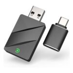 Wireless CarPlay & Android Auto Dongle, 2-in-1 USB Adapter (5GHz)