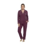 Women Jersey Cotton Button through Ladies Classic Pyjama Set