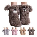 Womens Fluffy Monster Slipper Socks