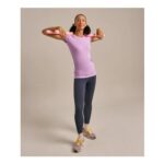 Womens Gathered Hem Air Bamboo T-Shirt – Orchid Marl