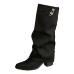 Womens Wide-Calf Knee-High Foldover Boots